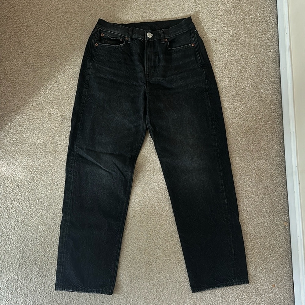 American Eagle Black Mom Jeans size 4R